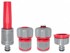 AWTOOLS Set prskalica s gumenom ručkom 3/4" 4 kom